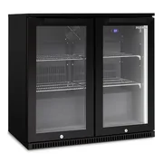 Husky 190L Double Door Alfresco Drinks Chiller MKII in Black with Black Interior ALFC2BK840ELB