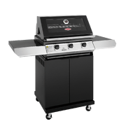 BeefEater 1200 Series 3 Burner BBQ and Trolley - Black Enamel BMG1230BB
