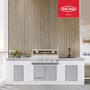 BeefEater 1200 Series 3 Burner BBQ and Trolley - Stainless Steel BMG1230SB