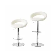 Lenoxx Bar Stool,  Swivel Leg, Pu Material, Meas 32 X 40 X 110Cm BS522W