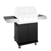 BeefEater 1200 Series 3 Burner BBQ Trolley with Shelf - Black Enamel BTR1230BB