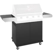 BeefEater 1200 Series 4 Burner BBQ Trolley with Side Burner - Black Enamel BTR1241BB