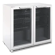 Husky 203L Double Door Homebar Drinks Chiller - White C2HHMBWHAU