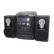 Lenoxx 3 CD System, Dual Cassette, 3 Speed Turntable,  AM/FM Radio CD7400N