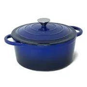 Healthy Choice 26cm Enamelled Cast Iron French Oven Casserole 4.7L - Blue CIC26B