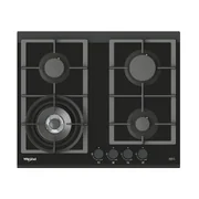 Whirlpool 60cm 4 Burner Gas Glass Cooktop - Black GGW610NBAUS