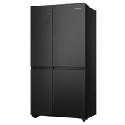 Hisense 652L PureFlat Side by Side Fridge - Black Brushed Steel HRSBS652B