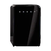 Husky 130L Retro Fridge Freezer in Black HUSRET135BKHU