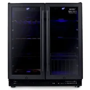 Husky Riserva Double Door Wine Fridge & Drinks Chiller - Matt Black HUSWS66MBZY
