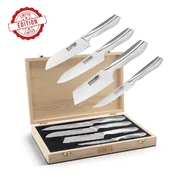 KlevaCut Limited Edition 4 Piece Premium Knife Set with Bonus Bamboo Case KCMSSET400