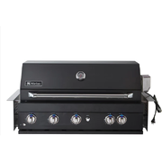 Sirius 5 Burner Built-In Gas BBQ with Rotisserie in Black SIR-BG3101-BLK