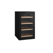Vintec 35 Bottle Single Zone Under Bench Wine Cabinet Glass Door - Black VWS830FCB-X