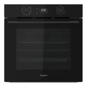 Whirlpool 60cm Air Fry Oven Clock, Catalytic Clean - Black W4OMK581HU1BAU