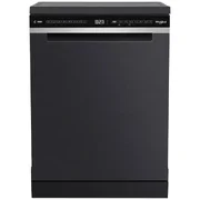 Whirlpool 60cm Power Clean Pro Maxi Tub 14 Place Setting Free Standing Dishwasher - Black WDFS3R4PBSAU
