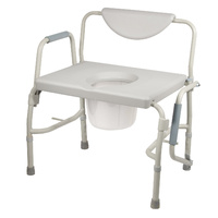 3 in 1 – Bariatric Drop Arm Commode Chair Extra Wide