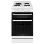Westinghouse 54cm Freestanding Fan Forced Electric Oven and Solid Cooktop - White WFE532WC