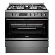 Westinghouse 90cm Dual Fuel Freestanding Cooker with AirFry Dark - Stainless Steel WFE9516DD