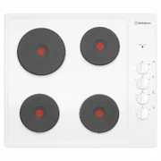 Westinghouse 60cm Electric Cooktop - White WHS642WC