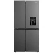 Westinghouse 492L French Quad Door Fridge with Non-Plumbed Water Dispenser - Charcoal Matte Black WQE4960BA