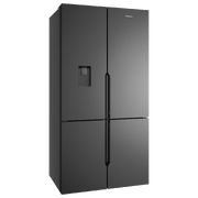 Westinghouse 564L Quad Door Fridge Non-Plumbed - Matte Charcoal Black WQE5760BB